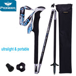 New Carbon Fiber Walking stick Climbing hiking poles Folding Nordic Sticks camping Cane trekking pole mountaineering alpenstock