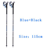 New Carbon Fiber Walking stick Climbing hiking poles Folding Nordic Sticks camping Cane trekking pole mountaineering alpenstock