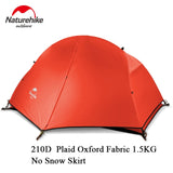 Naturehike Outdoor Tent With Camping Mat 1 Person 20D Silicone Fabric 4 Season Ultralight Double Layers Tent 1.3kg 1.5kg