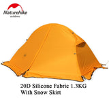 Naturehike Outdoor Tent With Camping Mat 1 Person 20D Silicone Fabric 4 Season Ultralight Double Layers Tent 1.3kg 1.5kg