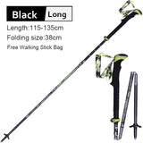 1 Pair Folding Nordic Walking Poles Carbon Fiber Adjustable Trekking Stick