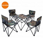 Hewolf Camping 4 Seat 1 Table Folding Tables Chairs Portable Camouflage Picnic Table