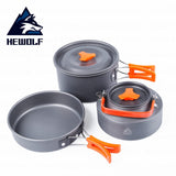 Hewolf Camping Cookware Foldable Portable Picnic Tableware