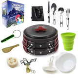 Camping Cookware Set Outdoor Non-stick Pan 16 Piece Picnic Cooking Set Hiking Camping Tableware Equipment