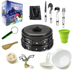 Camping Cookware Set Outdoor Non-stick Pan 16 Piece Picnic Cooking Set Hiking Camping Tableware Equipment