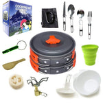 Camping Cookware Set Outdoor Non-stick Pan 16 Piece Picnic Cooking Set Hiking Camping Tableware Equipment